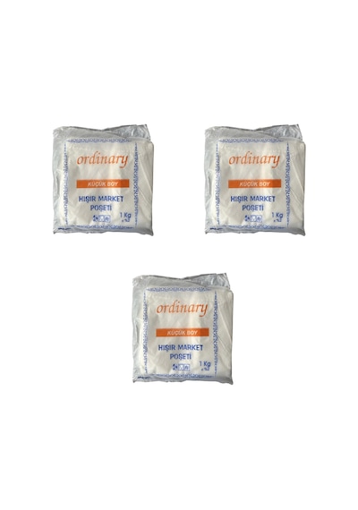 Ordinary Beyaz Market Poşeti Torbası Hışır Atlet Poşet Küçük Boy 3 KG 24 x 40 CM