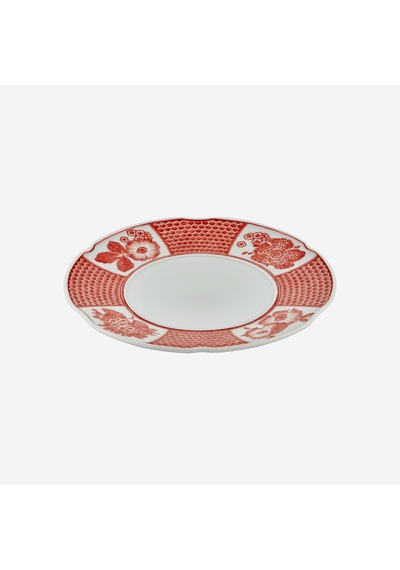 Turuncu Porselen Pasta Tabağı 17 Cm