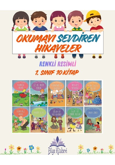 1. Sınıf Okumayı Sevdiren Renkli Resimli Hikayeler 9 - 10 Kitap