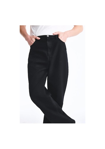 Defacto Baggy Fit Normal Bel Geniş Paça Jean Pantolon F2985ax26aunm40 Siyah-nm40