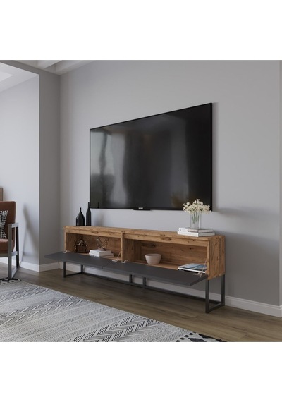 Perla Tv Ünitesi , Tv Sehpası , Düşer Kapak Tv Ünitesi , Metal Ayaklı Tv Ünitesi A.çam-antrasit Atlantik Çam-antrasit Perla Tv Ünitesi , Tv Sehpası , Düşer Kapak Tv Ünitesi , Metal Ayaklı Tv Ünitesi A.çam-antrasit Atlantik Çam-antrasit