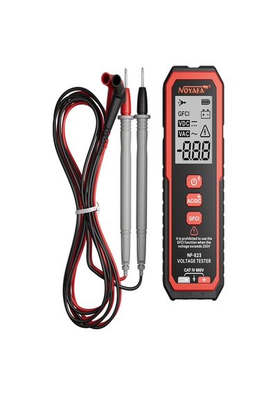 Noyafa Nf-823 Ac/dc Voltaj Dedektörü 100mv-610v Gfcı Led Işıklı Test Kalemi