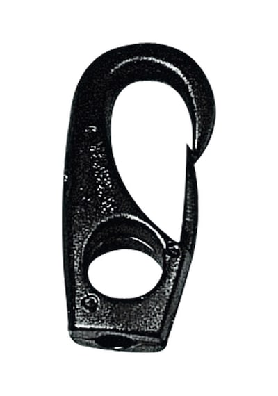 Snap Hook W/Eye 10X42Mm. F/ 4Mm Cord. Polyam. Black