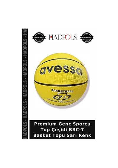 Premium Genç Sporcu Top Çeşidi Brc-7 Basket Topu Sarı Renk