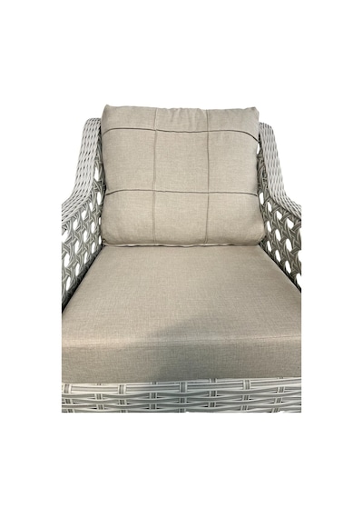 Tu Tienda Ronda Alüminyum 3 1 1 2puf Masa Rattan Bahçe Balkon Mobilyası,rattan Örgü/kumaş Renk Beyaz/vizon Vizon