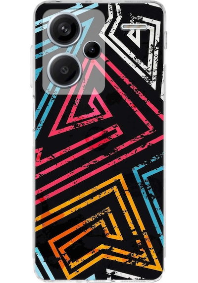 Xiaomi Redmi Note 13 Pro Plus Uyumlu Kamera Korumalı Eskitme Tasarımlı Kılıf Şeffaf