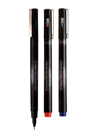 Uni-ball Çizim Kalemi Akrilik Uçlu Fine Line Pin 0.3 Mm Mavi Pın 03-200