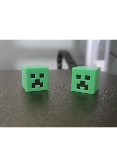 Minecraft Creeper Yeşil Piksel Canavar Yüzlü Araba Uyumlu Sibop Kapağı 4 Adet