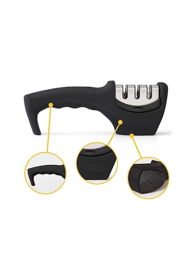 3 Açı Bıçak Bileme Aleti Elmas El Bıçakları Bileme Aparatı Ergonomik Sap Mutfak Kullanışlı Universal
