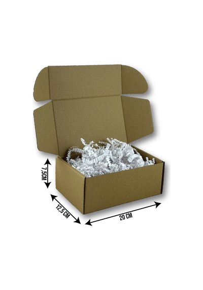 12,5x20x7,5cm Kilitli Dayanıklı E-ticaret Karton Kargo Kutusu 100 Adet