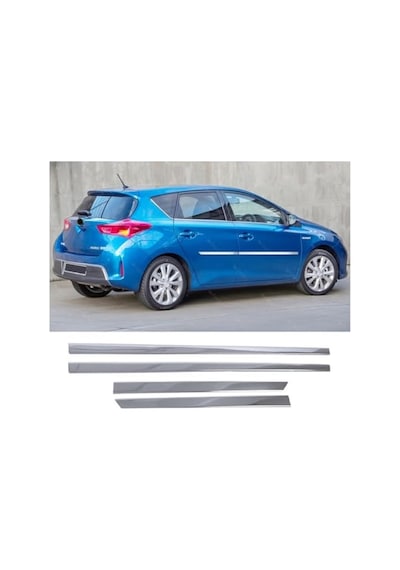 Melexı Toyota Auris 2012-2019 Arası İçin Krom Yan Kapı Koruma Çıtası 4 Kapı 4 Parça
