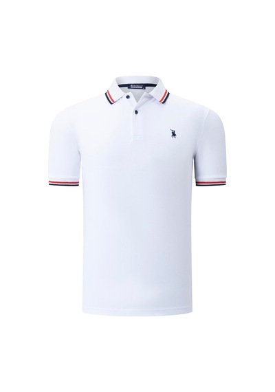 T8594 Dewberry Erkek T-shırt-düz Beyaz Düz Beyaz