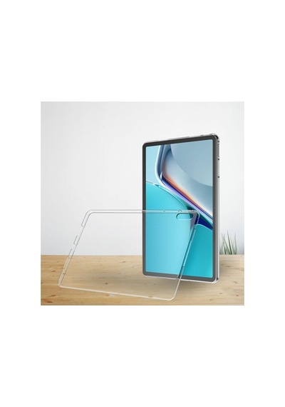 Matepad 11 2021 Tablet Şeffaf Silikon Kılıf + Nano Esnek Ekran Koruyucu Turuncu