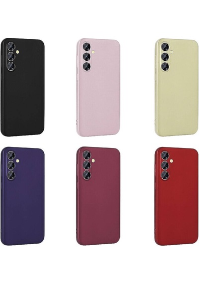 Noktaks Samsung Uyumlu Galaxy S24 Plus Kılıf Mat Renkli Esnek Premier Silikon Kapak Kırmızı