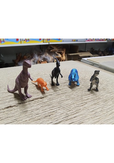 Plastik Oyuncak Dinozor Seti 4 Adet 10 Cm Ve 15 Cm Dinazor Hayvan Figürü