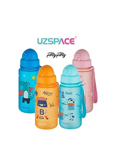 Uzspace Figürlü 400 Ml Pipetli Tritan Çocuk Su Matarası Genel