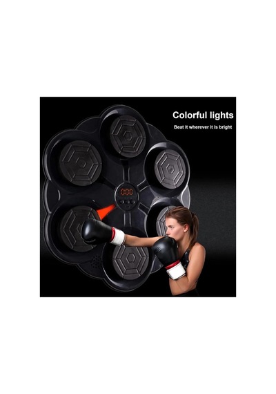 Bluetooth Hoparlör Özellikli Duvar Boks Makinesi Müzikli Led Işıklı Ritimli 9 Mod Seviye Ve Ritim Ayarlı Box Standı