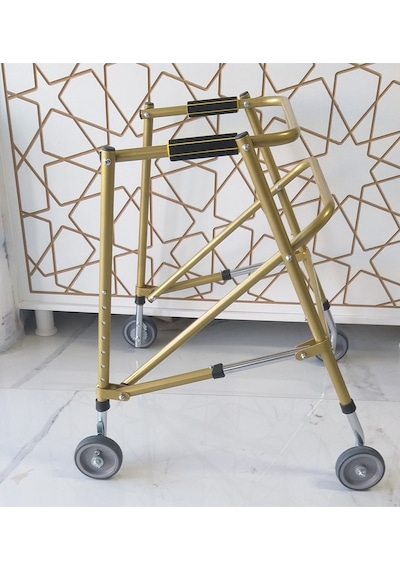 Çocuk Dört Tekerlekli Frenli Katlanabilir Ters Walker Büyük