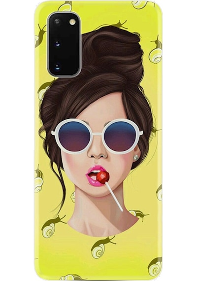 Samsung Uyumlu Galaxy A02S Kılıf Silikon Lollipop Woman 1416
