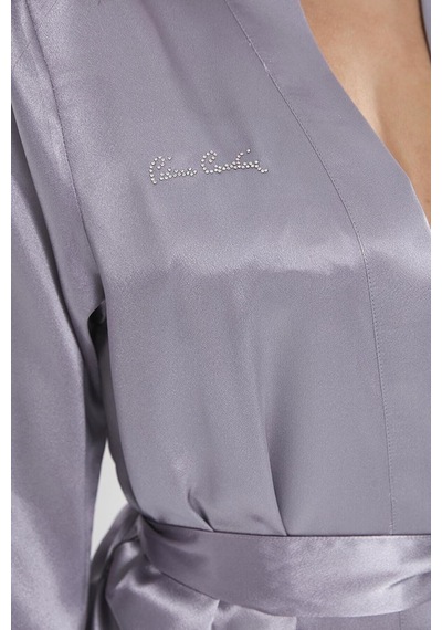 Pierre Cardin Saten Kısa Tek Sabahlık 1010 Royal Royal