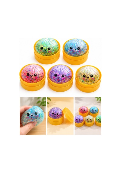 1 Adet Çin Mantısı Squishy Stres Topu Simli Sıkılabilir Yumuşak Oyuncak