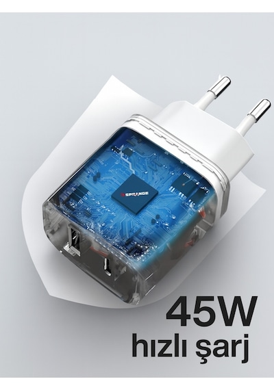 Samsung Uyumlu Galaxy S23 S24 S25 Plus / S23 S24 S25 Ultra Hızlı Şarj Aleti 45w Pd Type-c Usb-a Şarj