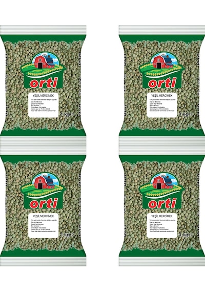 Orti Yeşil Mercimek 1 Kg. x 4 Adet
