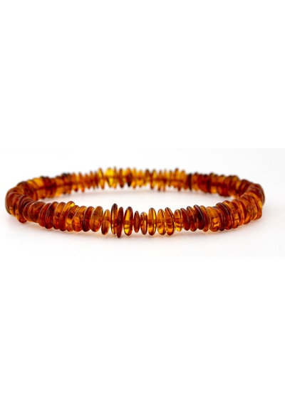 Kehribar Bileklik Amorf Pul Tasarım Ambergold Blk23-85 Çok Renkli