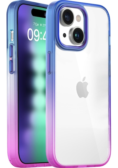 Buff Apple Uyumlu iPhone 15 Plus Air Bumper Rainbow Kılıf