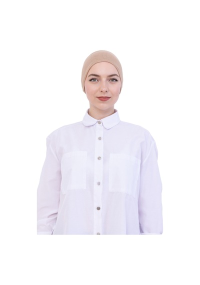 Modish Group Kadın Tesettür Bandana Penye Kaymaz Hazır Şal Eşarp Altı Bone Rahat Kullanım Koyu Vizon