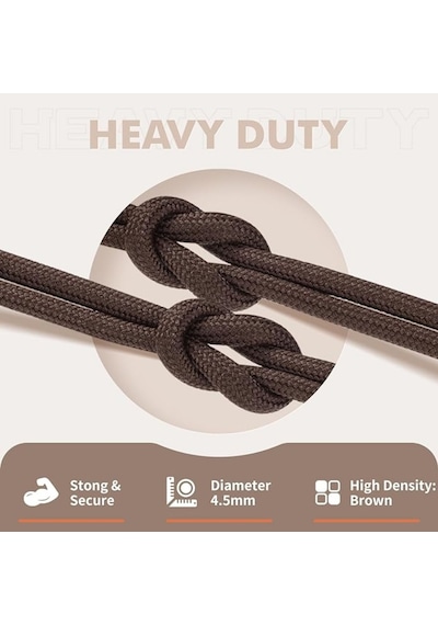 Neystore 120 Cm Extra Sağlam Yuvarlak, Fitilli Bot Bağcığı,kahverengi