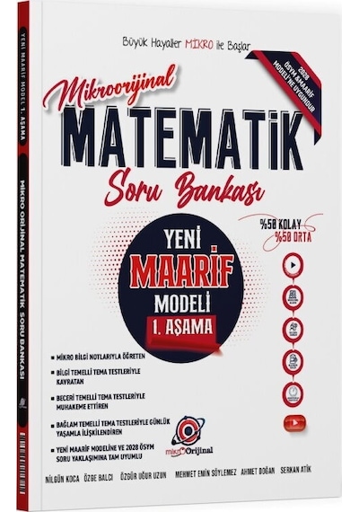 Orijinal Mikro Tyt Matematik Maarif Modeli 1. Aşama Soru Bankası