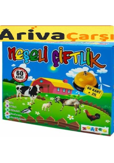 Neşeli Çiftlik Zeka Oyunu 60 Kart + Zil