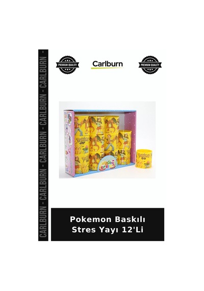 Pokemon Baskılı Stres Yayı 12'li Arkadaş Hediyesi Nostaljik Eğlence Neşeli Anlar