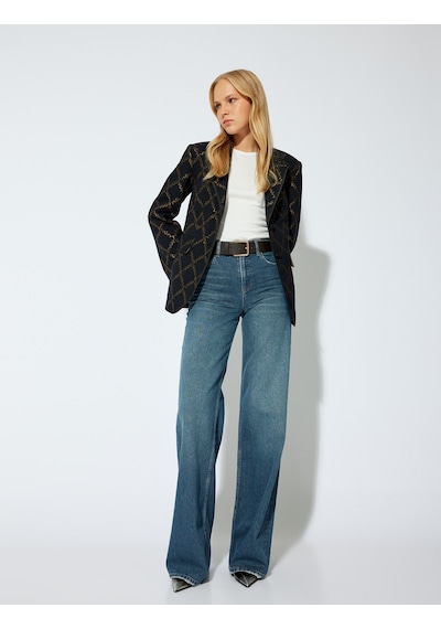 Koton Blazer Ceket Parlak Desenli Kruvaze Düğmeli Cepli Lacivert Desenli 5wak50190uw Lacivert Desenli Lacivert Koton Blazer Ceket Parlak Desenli Kruvaze Düğmeli Cepli Lacivert Desenli 5wak50190uw Lacivert Desenli Lacivert