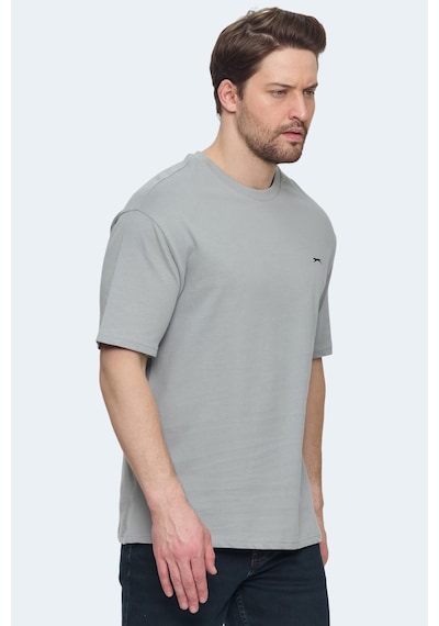 Slazenger Vellamo Erkek Oversıze Gri Tişört Gri