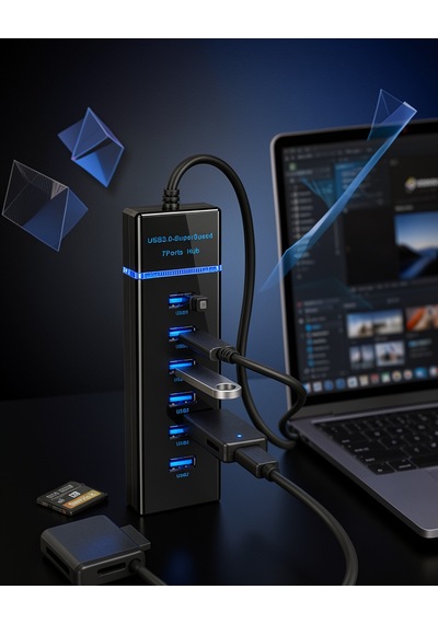 Usb 3.0 Çoklayıcı 7 Port Yüksek Hızlı