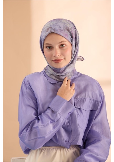 Silk Home Soft Eşarp 73095-23 Lila, Leylak, Taş, Koyu Vizon