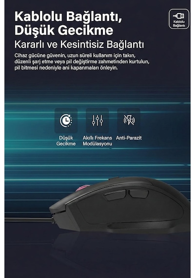Kablolu Gaming Mouse 3600 Dpı 4 Kademe Ayarlanabilir Dpı, 6 Tuşlu Ergonomik Tasarım, Düşük Gecikme, Usb Tak Çalıştır, Anti-parazit Ofis Ve Oyun İçin Hassas Optik Mouse Ajazz Nj05 Kablolu Gaming Mouse 3600 Dpı 4 Kademe Ayarlanabilir Dpı, 6 Tuşlu Ergonomik Tasarım, Düşük Gecikme, Usb Tak Çalıştır, Anti-parazit Ofis Ve Oyun İçin Hassas Optik Mouse Ajazz Nj05