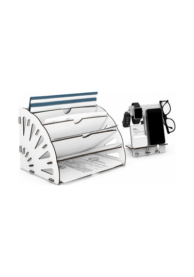 Quarter Masaüstü Organizer Ve Telefon Standı 2'li Set Ahşap Dosya Düzenleyici Dekoratif Dairesel Evrak Rafı Beyaz - 901034195 Beyaz Quarter Masaüstü Organizer Ve Telefon Standı 2'li Set Ahşap Dosya Düzenleyici Dekoratif Dairesel Evrak Rafı Beyaz - 901034195 Beyaz