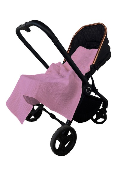 Joyous Mom Kids 4 Katlı Müslin Bebek Çocuk Uyku Seti Pamuk Puset Battaniye Pembe