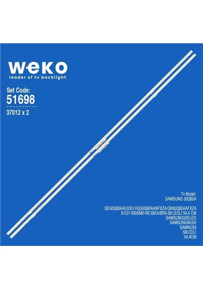 Samsung Uyumlu  50q60a 50'' 2 Adet Tv Led Bar Tvnizin İçindeki Led Barla Aynısı Olduğunu Görmeden Almayınız. Led Bar Ürünlerinde Paket Açıldığında İade Kabul Edilmemektedir.