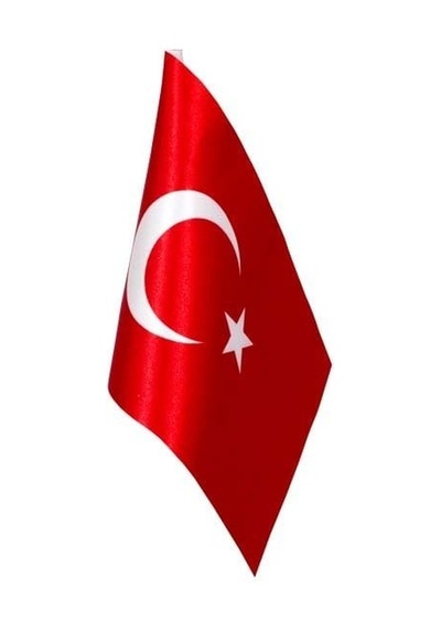 Türk Masa Bayrağı Direksiz - 10 Adet Tek Ebat