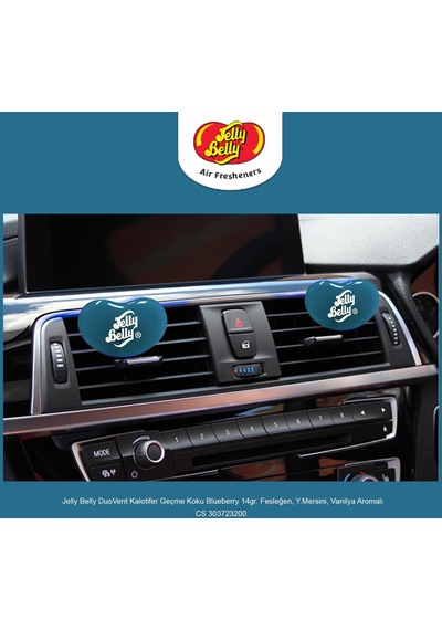 Jelly Belly Duovent Kalotifer Geçme Koku Blueberry 14gr. Fesleğen, Y.mersini, Vanilya Aromalı