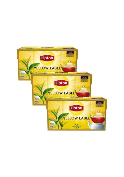 Lipton Yellow Label Demlik Poşet Çay 3 x 100'lü