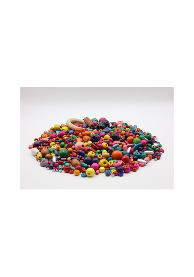 Ahşap Boncuk 18 Mm çok renkli
