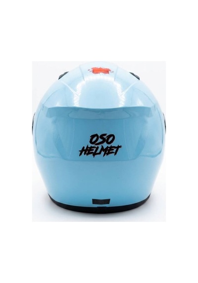 Oso Helmet Yarım Kask Gözlüklü Açık Mavi - M Beden Mavi