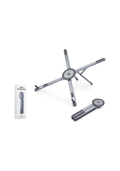 Nodar Nd8032 Katlanır Manyetik 360 Döner Masaüstü Tablet Ve Laptop Standı Metal - Gümüş