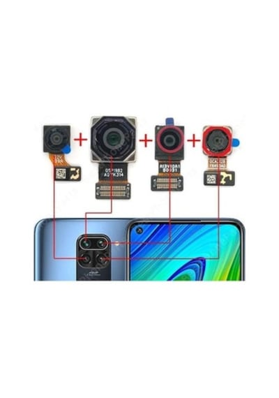 Xiaomi Redmi Note 9 Arka Kamera Full Set 4 Lü Set