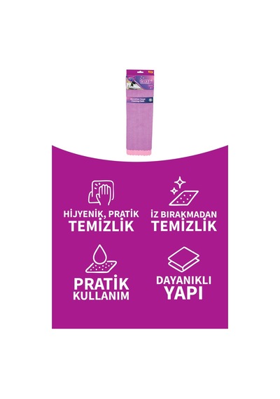 Parex Easy Mikrofiber Temizlik Bezi 2' Li Paket İkili Set Toplam 4 Adet Pembe